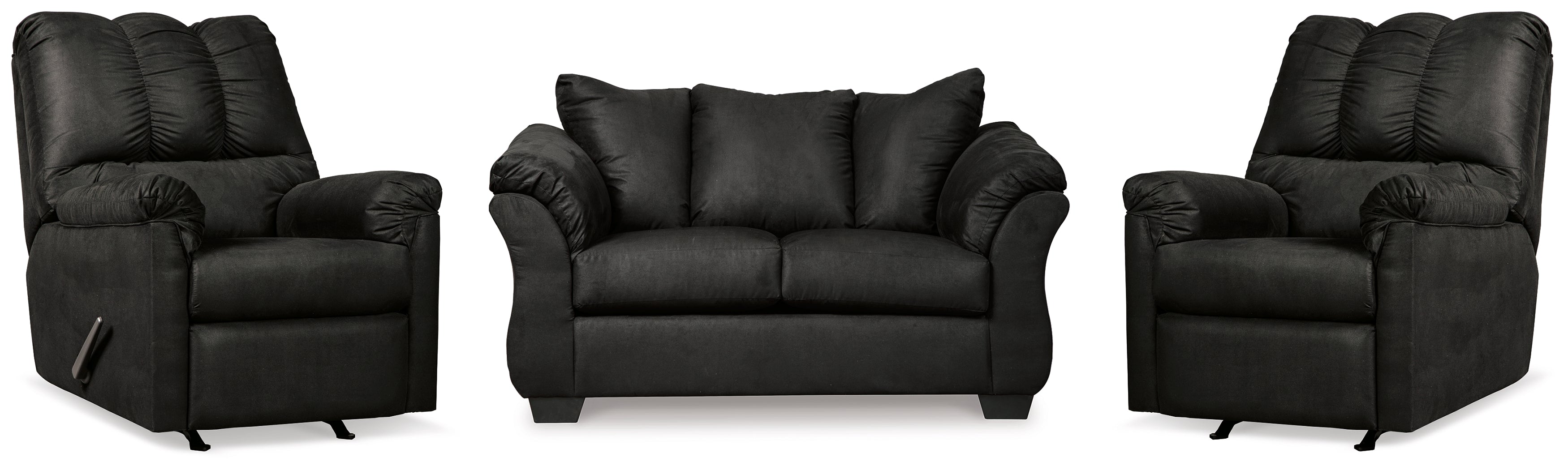 Hoover Furniture Outlet - Ashley Furniture - Darcy Loveseat and 2 Recliners - Loveseat and 2 Recliners - 75008U13