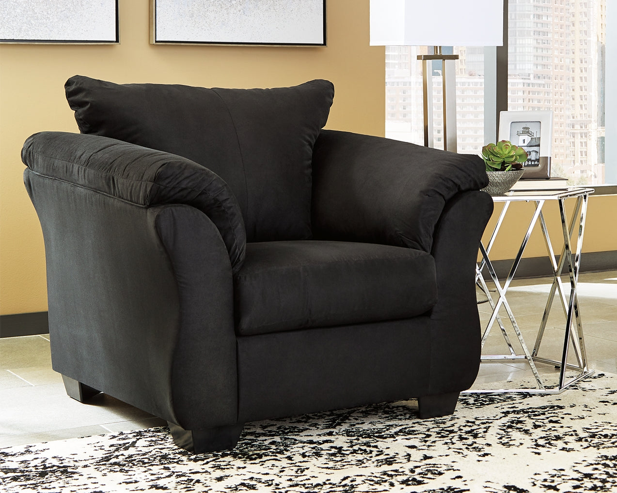 Hoover Furniture Outlet - Ashley Furniture - Darcy Chair - Chair / Black - 7500820