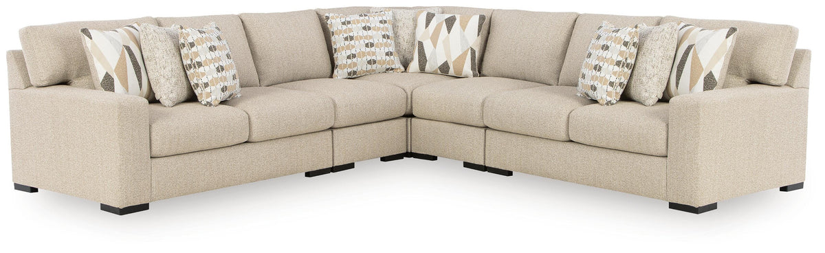 Hoover Furniture Outlet - Ashley Furniture - Laurelgrove 5-Piece Sectional - RAF 5-Piece Sectional - 75105S10
