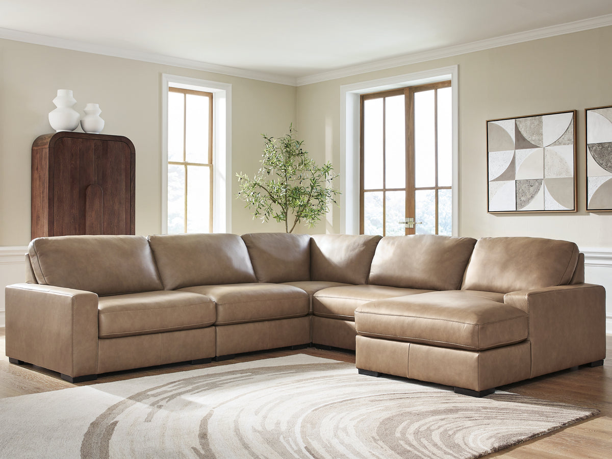 Hoover Furniture Outlet - Ashley Furniture - Veronella 5-Piece Sectional with Chaise - RAF 5-Piece Sectional with Chaise - 76106S13