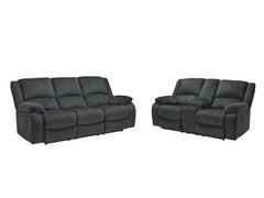 Hoover Furniture Outlet - Ashley Furniture - Draycoll Reclining Sofa and Loveseat - Reclining Sofa and Loveseat - 76504U1