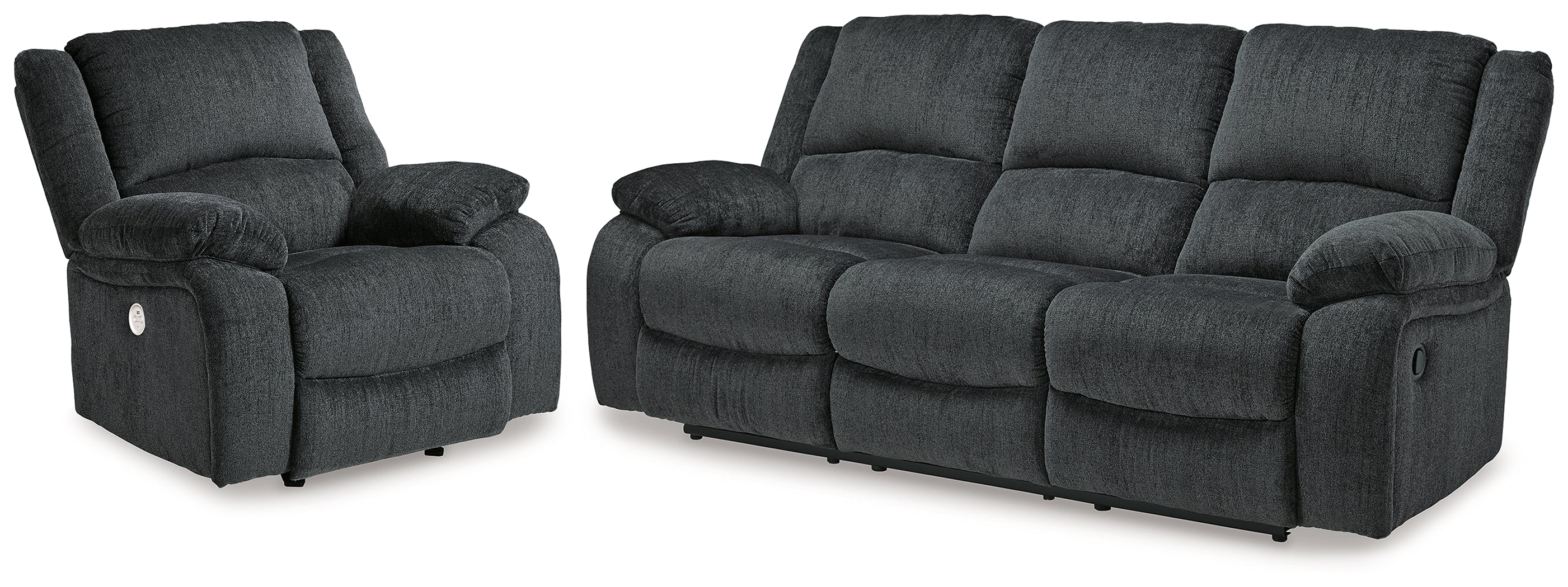 Hoover Furniture Outlet - Ashley Furniture - Draycoll Reclining Sofa and Power Recliner - Reclining Sofa and Power Recliner - 76504U9