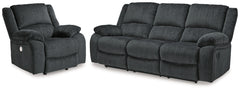 Hoover Furniture Outlet - Ashley Furniture - Draycoll Reclining Sofa and Power Recliner - Reclining Sofa and Power Recliner - 76504U9