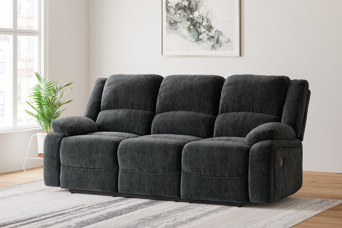 Hoover Furniture Outlet - Ashley Furniture - Draycoll Power Reclining Sofa - Reclining Power Sofa / Slate - 7650487