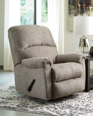 Hoover Furniture Outlet - Ashley Furniture - Ballinasloe Recliner - Rocker Recliner / Platinum - 8070225