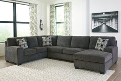Hoover Furniture Outlet - Ashley Furniture - Ballinasloe 3-Piece Sectional with Chaise - LAF 3-Piece Sectional with Chaise / Smoke - 80703S2