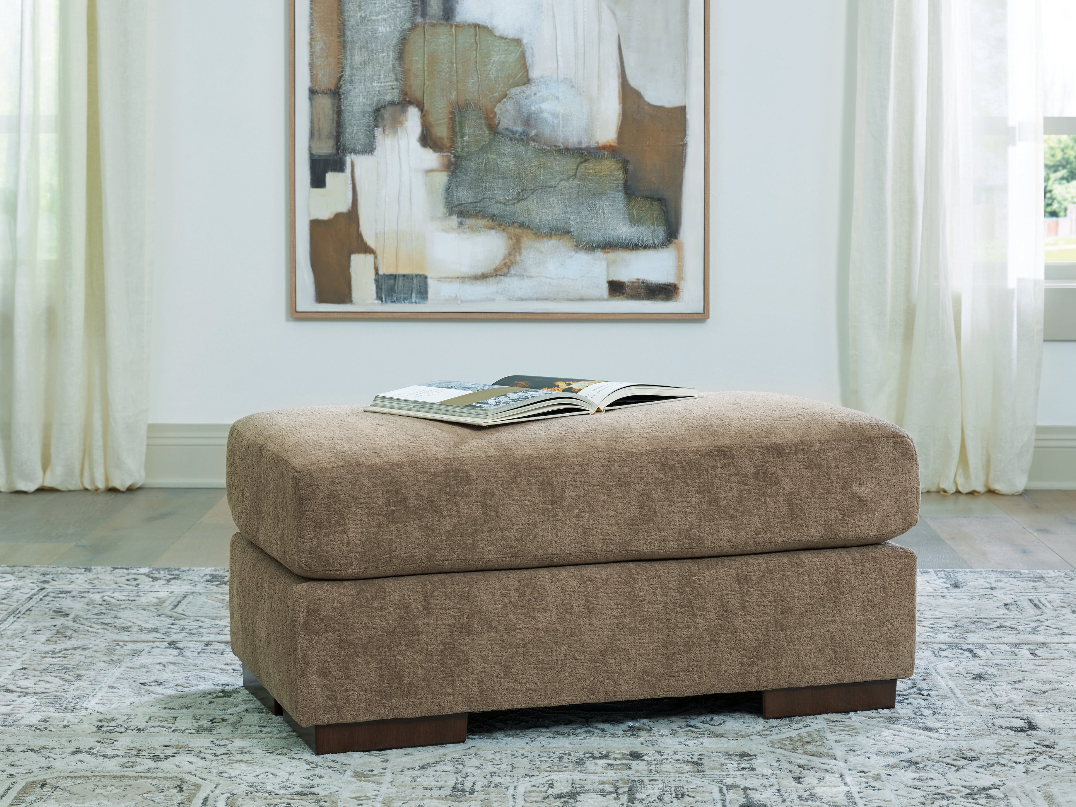 Hoover Furniture Outlet - Ashley Furniture - Jayne Park Ottoman - Ottoman / Pecan - PC8150514