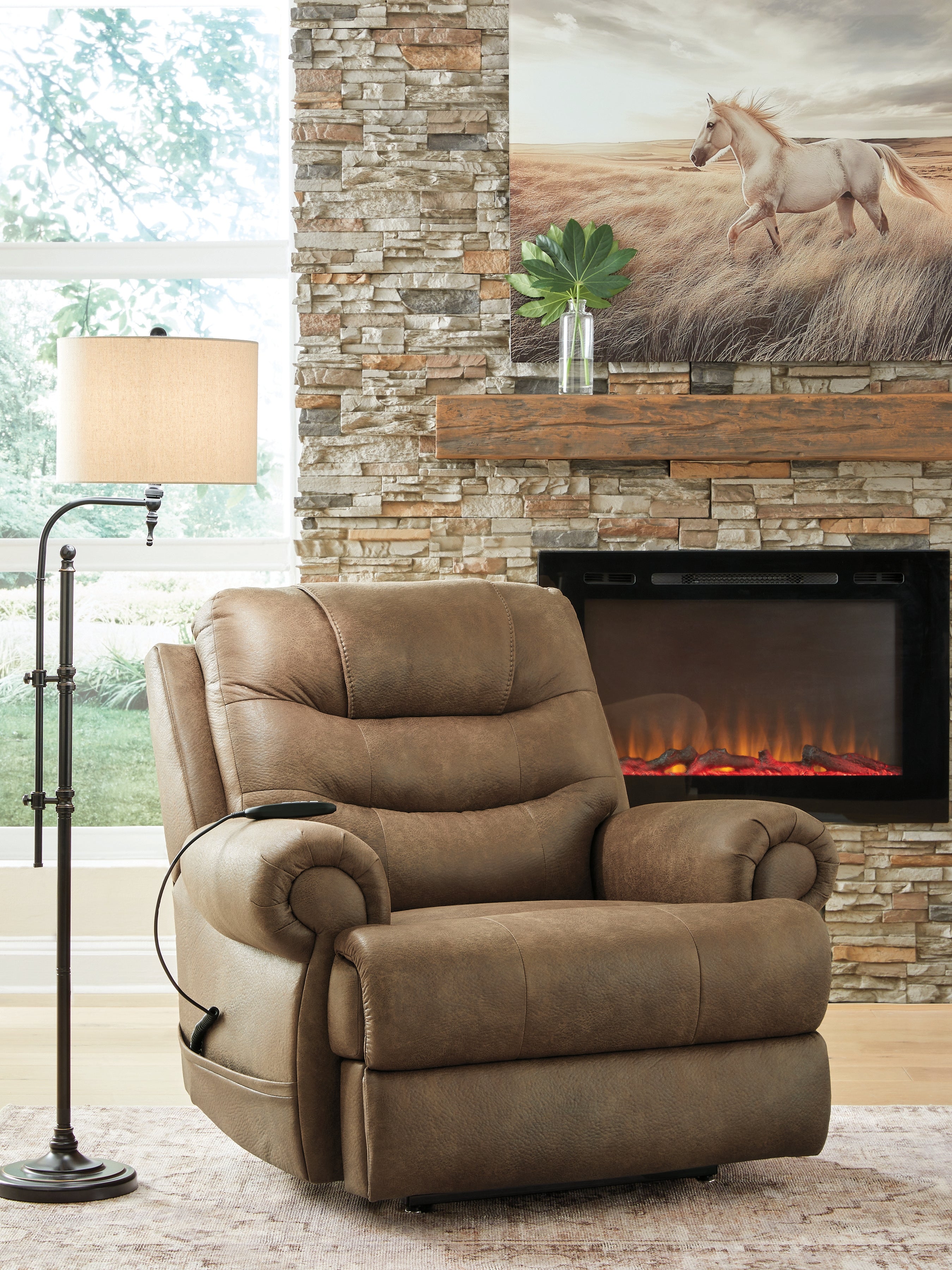 Hoover Furniture Outlet - Ashley Furniture - Revived and Restored Power Lift Recliner - Power Lift Recliner - PC8240712