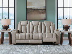 Hoover Furniture Outlet - Ashley Furniture - Elevate Edges Reclining Sofa with Drop Down Table - REC Sofa w/Drop Down Table - PC8330589