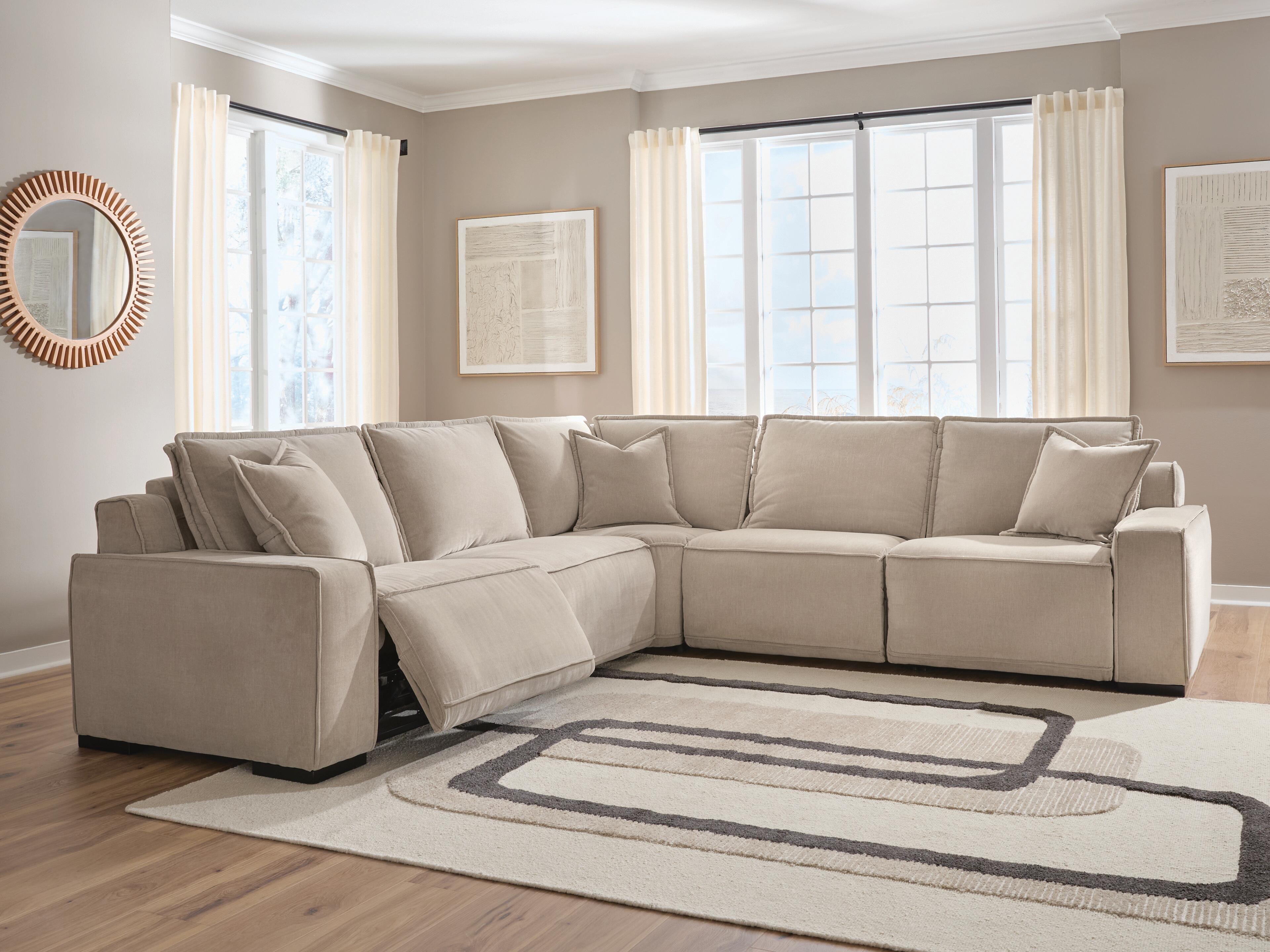 Hoover Furniture Outlet - Ashley Furniture - Carceri 5-Piece Power Sectional Reclining Sofa - 5-Piece Power Sectional Reclining Sofa - 87003S4
