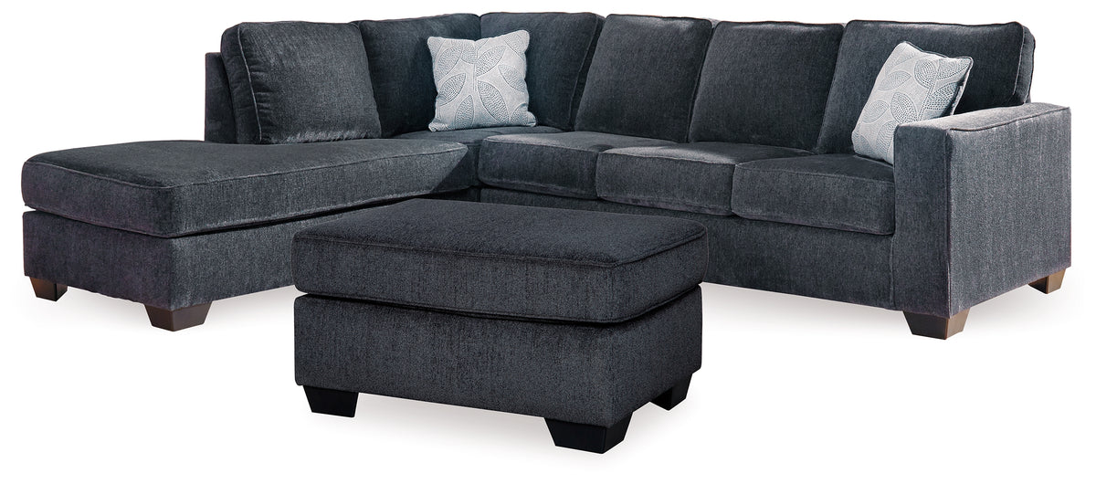 Hoover Furniture Outlet - Ashley Furniture - Altari 2-Piece Sectional with Chaise and Ottoman - 2-Piece Sectional with Chaise and Ottoman - 87213U11
