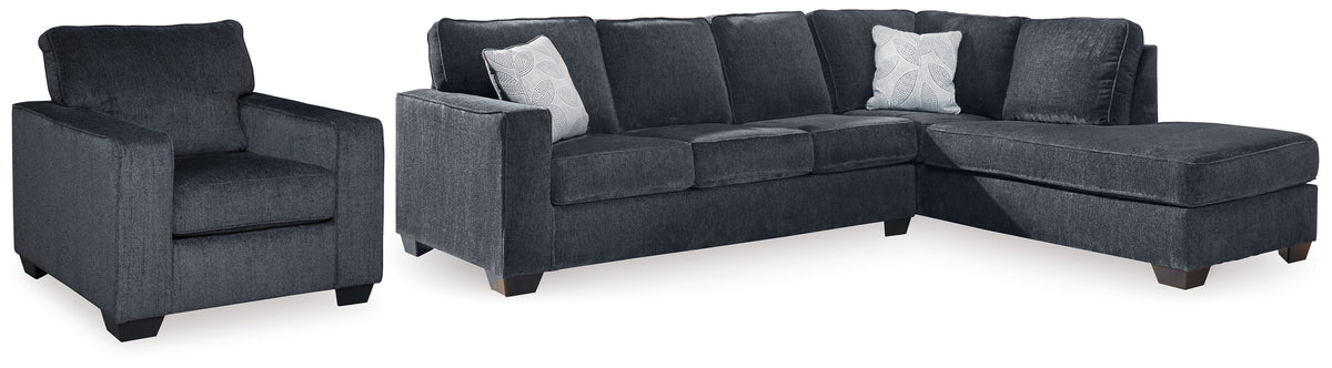 Hoover Furniture Outlet - Ashley Furniture - Altari 2-Piece Sectional and Chair - 2-Piece Sectional and Chair - 87213U16