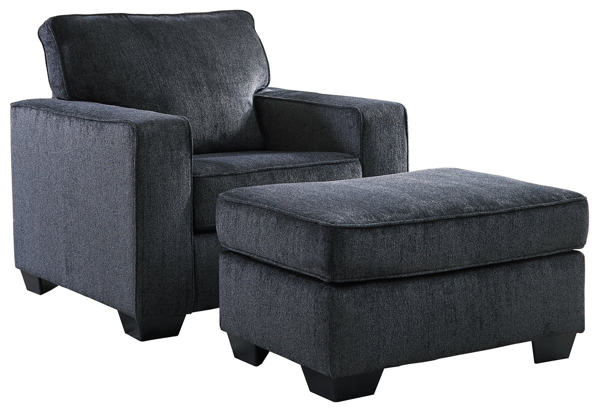 Hoover Furniture Outlet - Ashley Furniture - Altari Chair and Ottoman - Chair and Ottoman - 87213U2