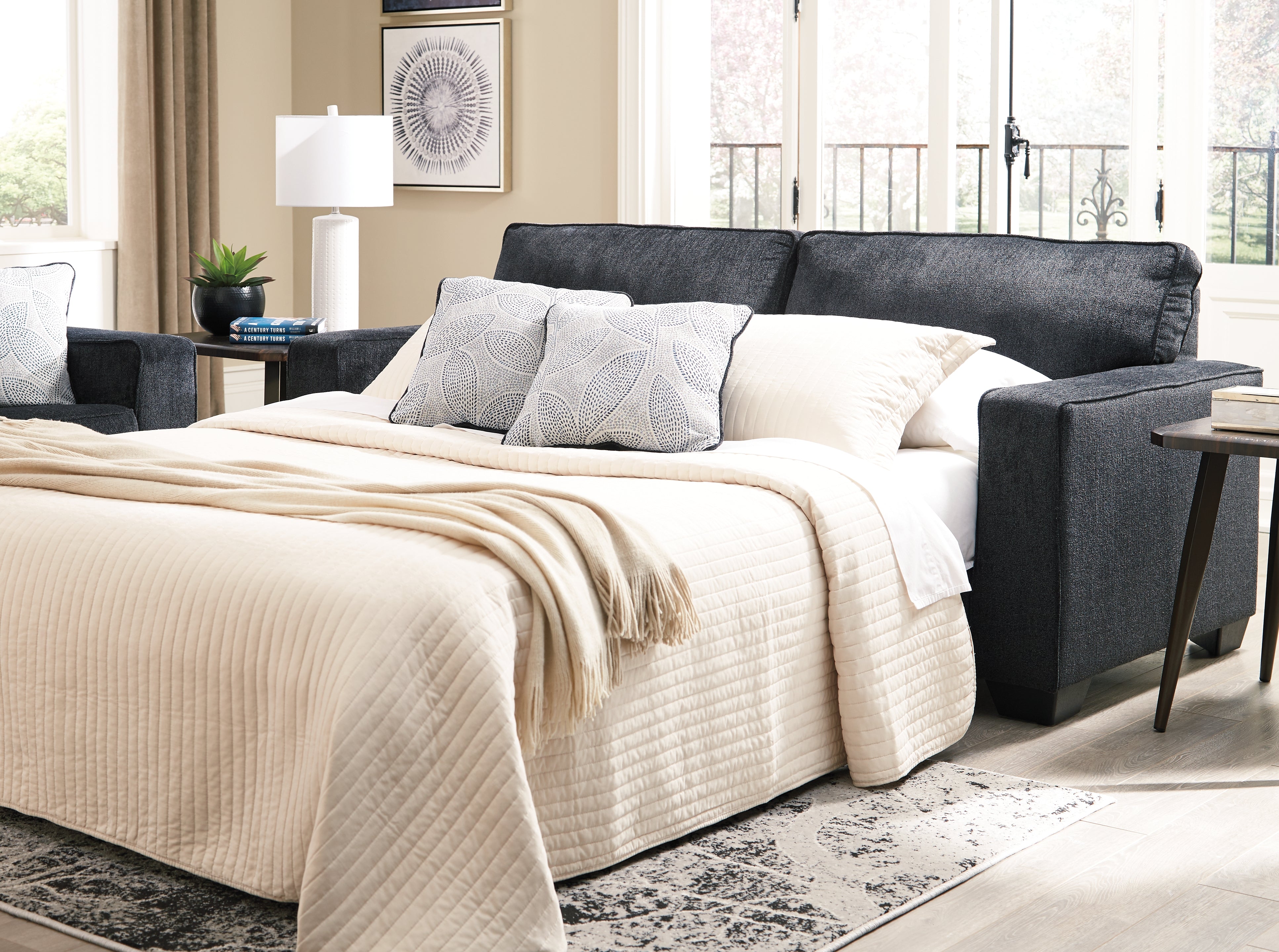Hoover Furniture Outlet - Ashley Furniture - Altari Queen Sofa Sleeper - Queen Sofa Sleeper / Slate - 8721339