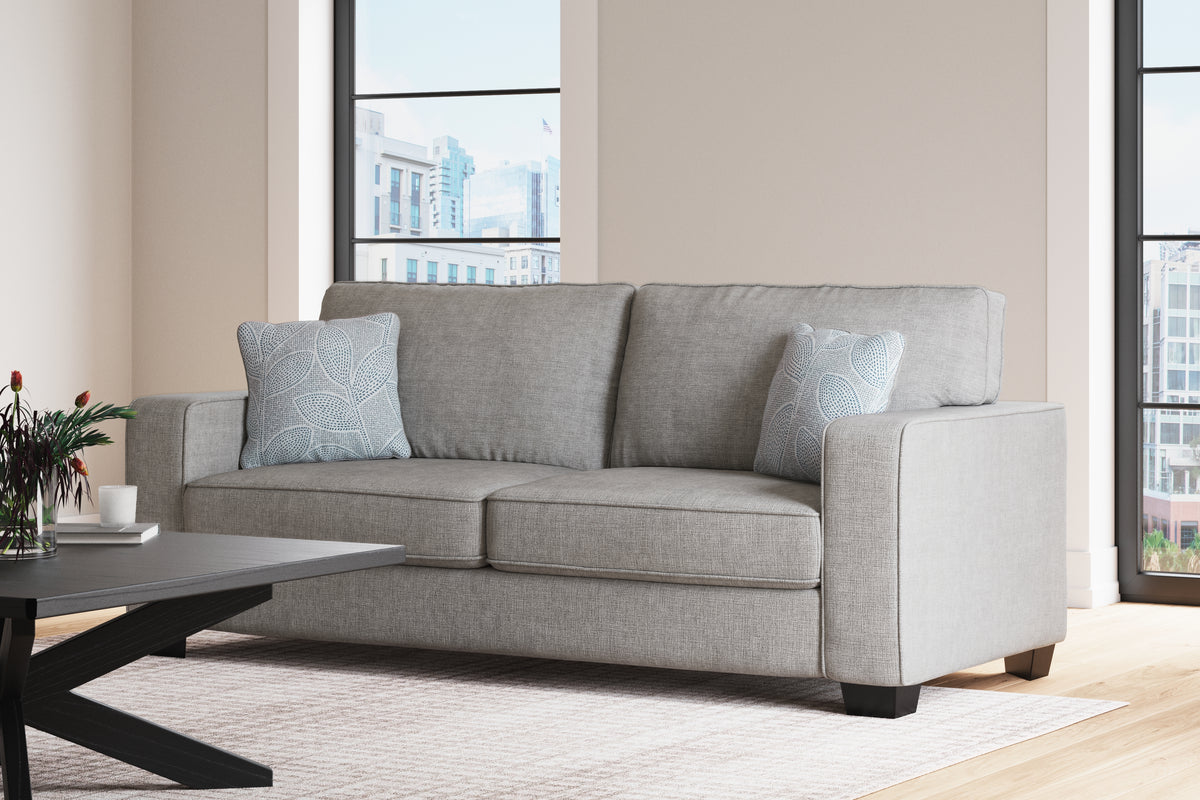 Hoover Furniture Outlet - Ashley Furniture - Altari Sofa - Sofa / Alloy - 8721438