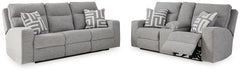 Biscoe Power Reclining Sofa and Loveseat
