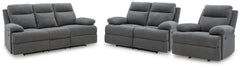 Hoover Furniture Outlet - Ashley Furniture - Side-Swipe Reclining Sofa, Loveseat and Recliner - Reclining Sofa, Loveseat and Recliner - PC91406U2