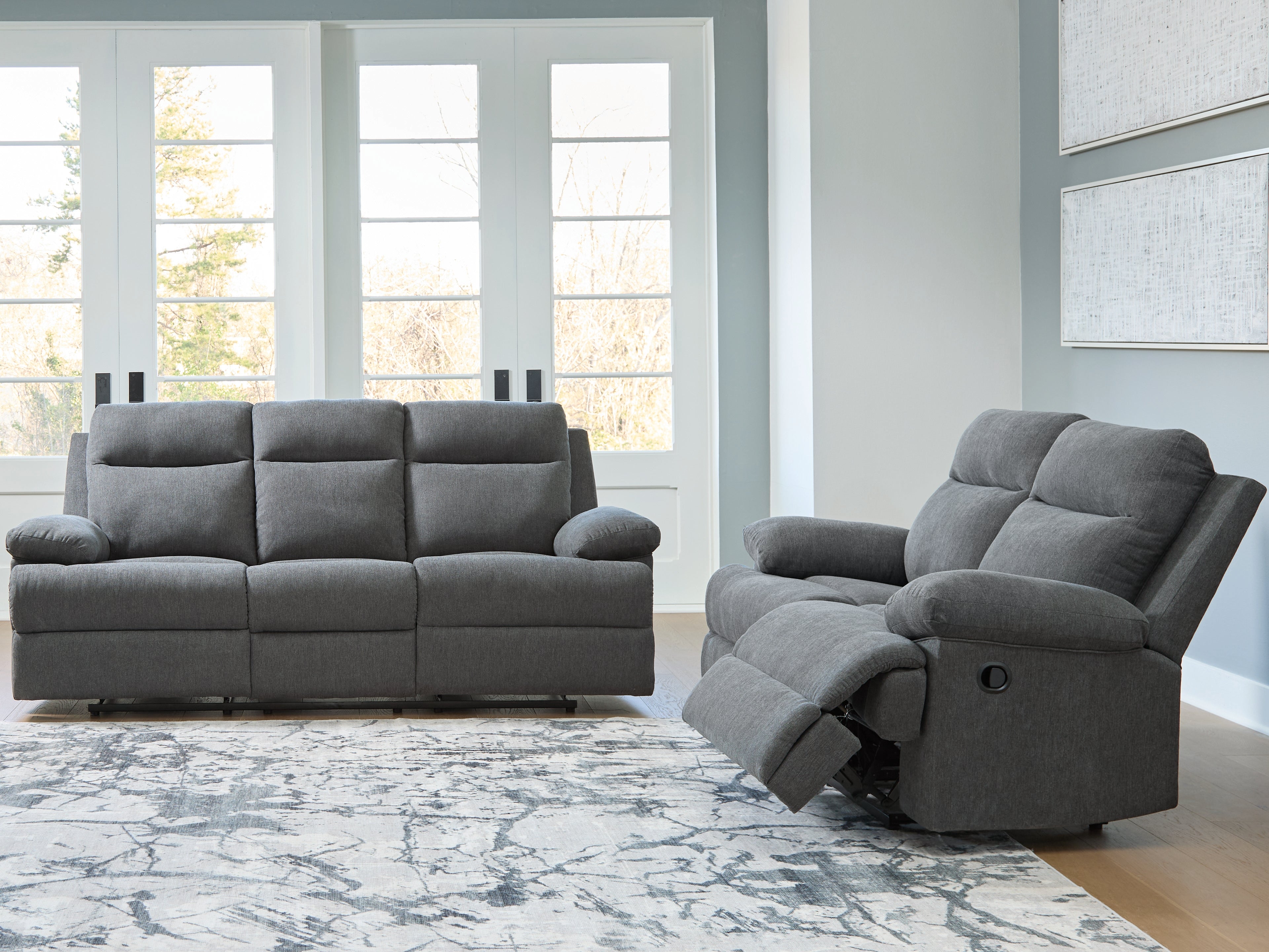 Hoover Furniture Outlet - Ashley Furniture - Side-Swipe Reclining Sofa and Loveseat - Reclining Sofa and Loveseat - PC91406U1