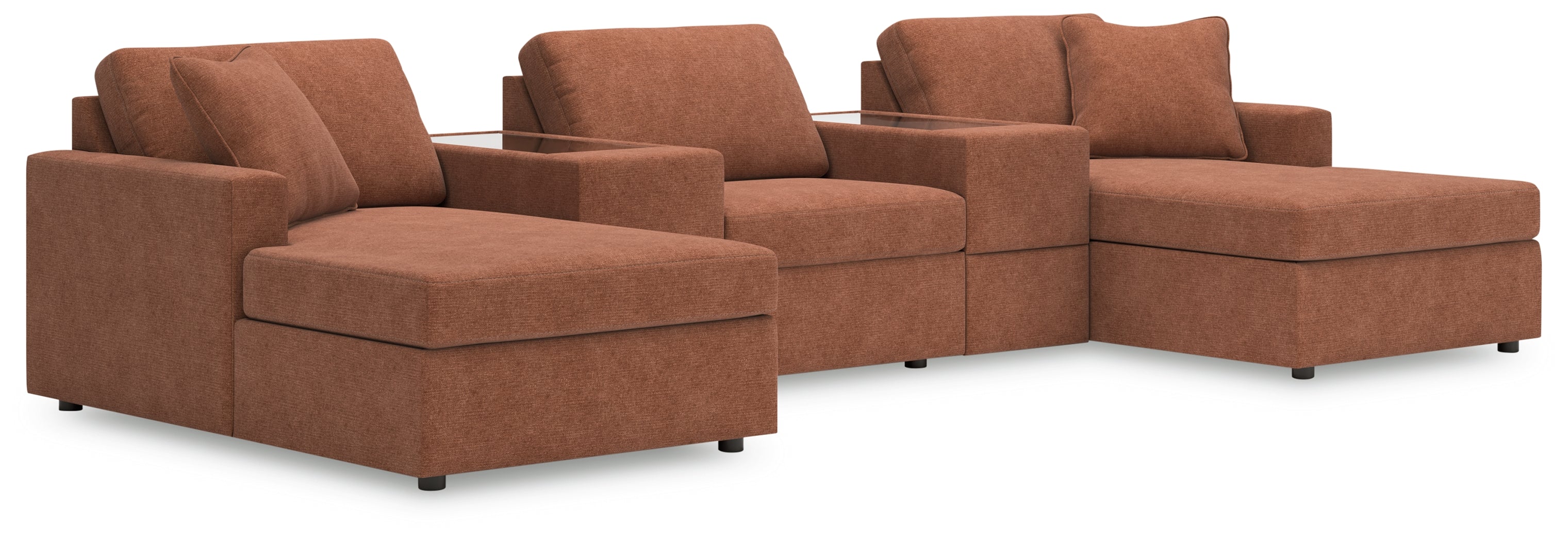 Hoover Furniture Outlet - Ashley Furniture - Modmax 5-Piece Pit Sectional - RAF 5-Piece Pit Sectional / Spice - 92102S44