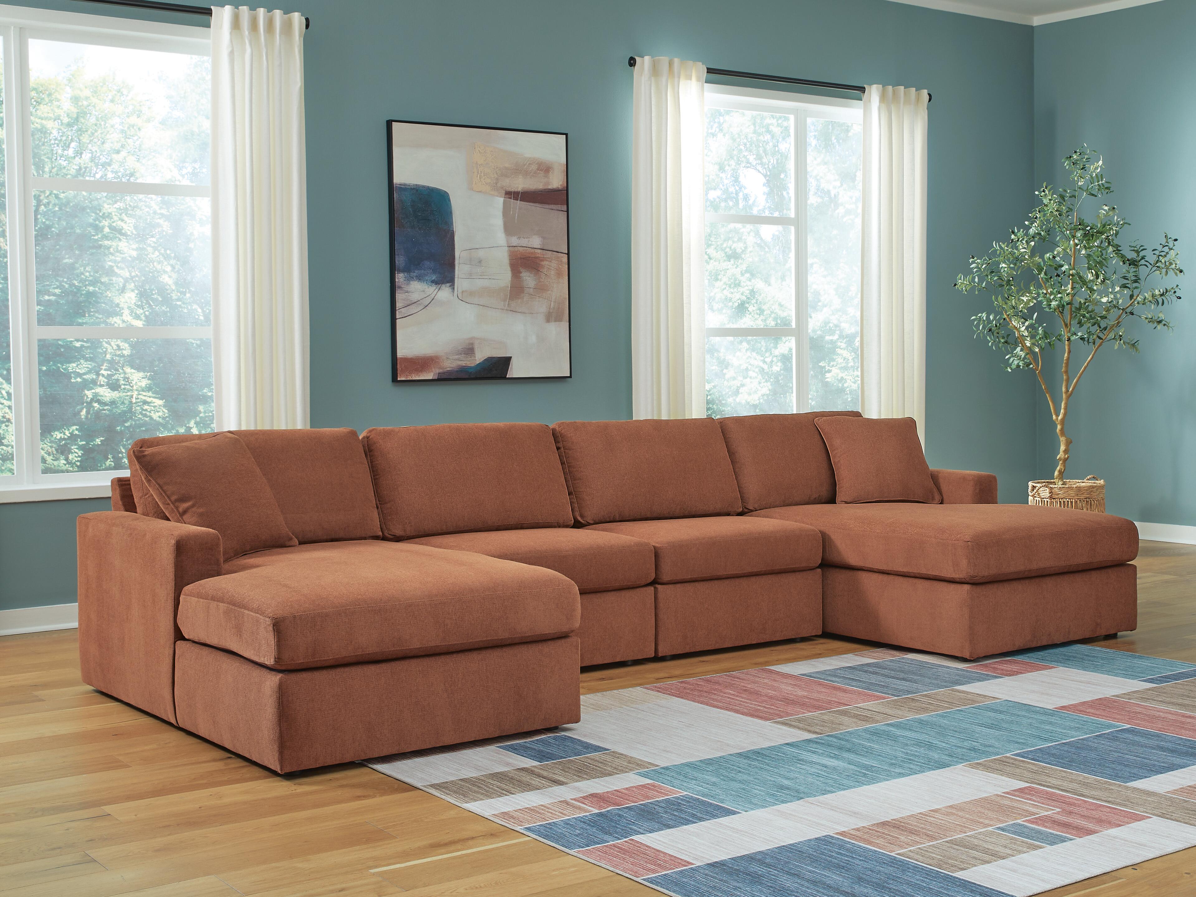 Hoover Furniture Outlet - Ashley Furniture - Modmax 4-Piece Double Storage Chaise Sectional - RAF 4-Piece Double Storage Chaise Sectional - 92102S80