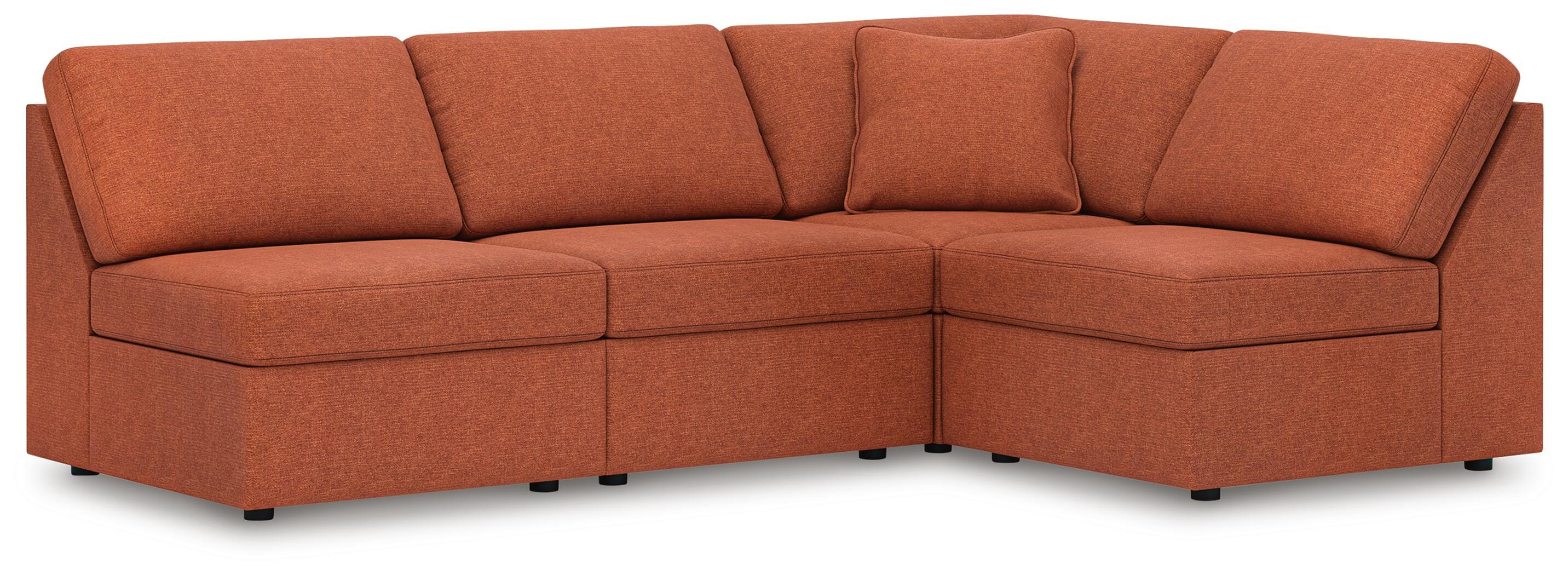 Hoover Furniture Outlet - Ashley Furniture - Modmax 4-Piece Sectional - 4-Piece Sectional / Spice - 92102S71