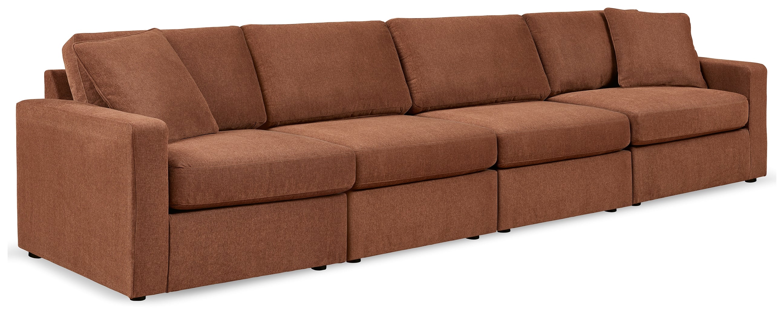 Hoover Furniture Outlet - Ashley Furniture - Modmax 4-Piece Sectional - RAF 4-Piece Sectional / Spice - 92102S10