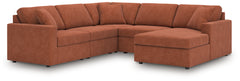 Hoover Furniture Outlet - Ashley Furniture - Modmax 5-Piece Sectional with Chaise - RAF 5-Piece Sectional with Chaise / Spice - 92102S68