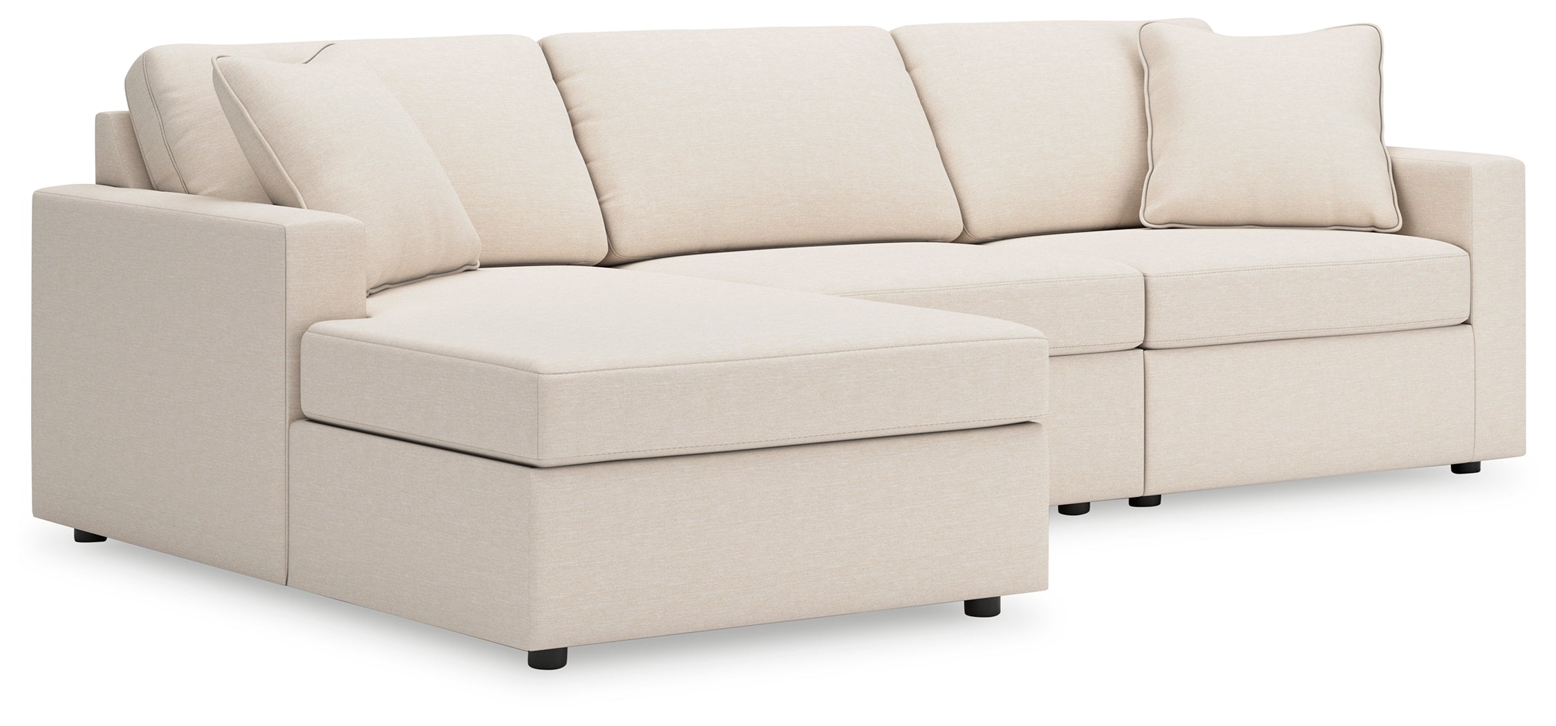 Hoover Furniture Outlet - Ashley Furniture - Modmax 3-Piece Sectional with Chaise - RAF 3-Piece Sectional with Chaise / Oyster - 92103S17
