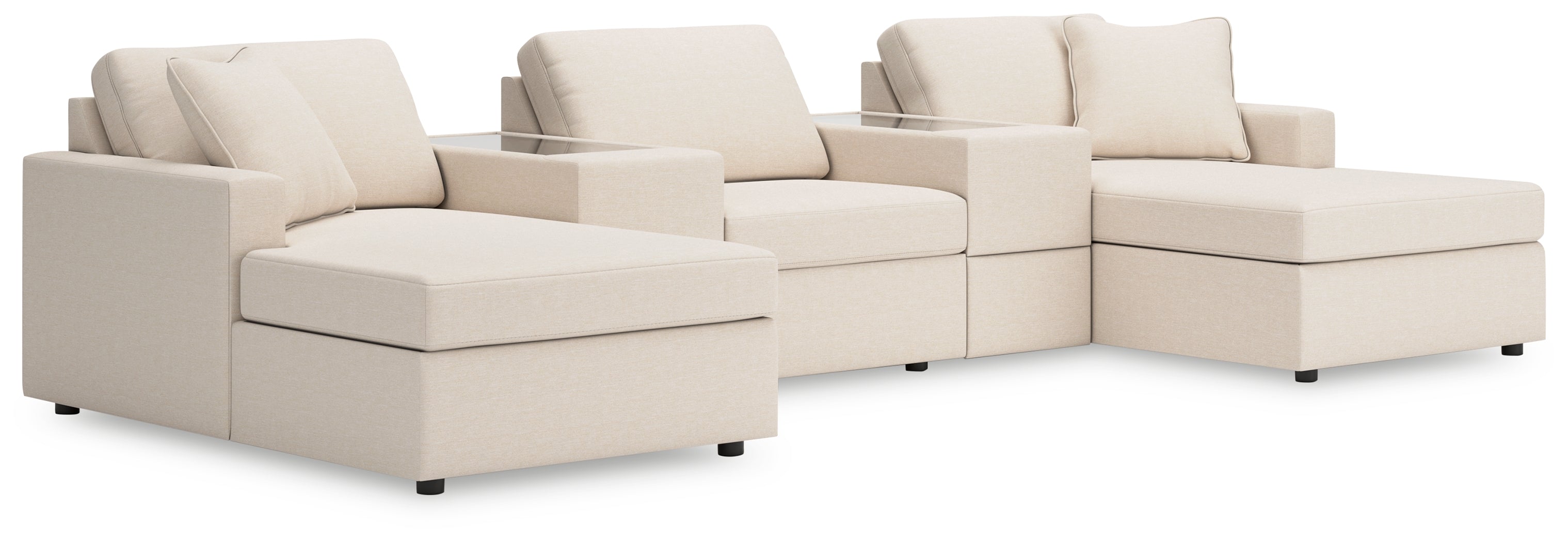 Hoover Furniture Outlet - Ashley Furniture - Modmax 5-Piece Pit Sectional - RAF 5-Piece Pit Sectional / Oyster - 92103S44