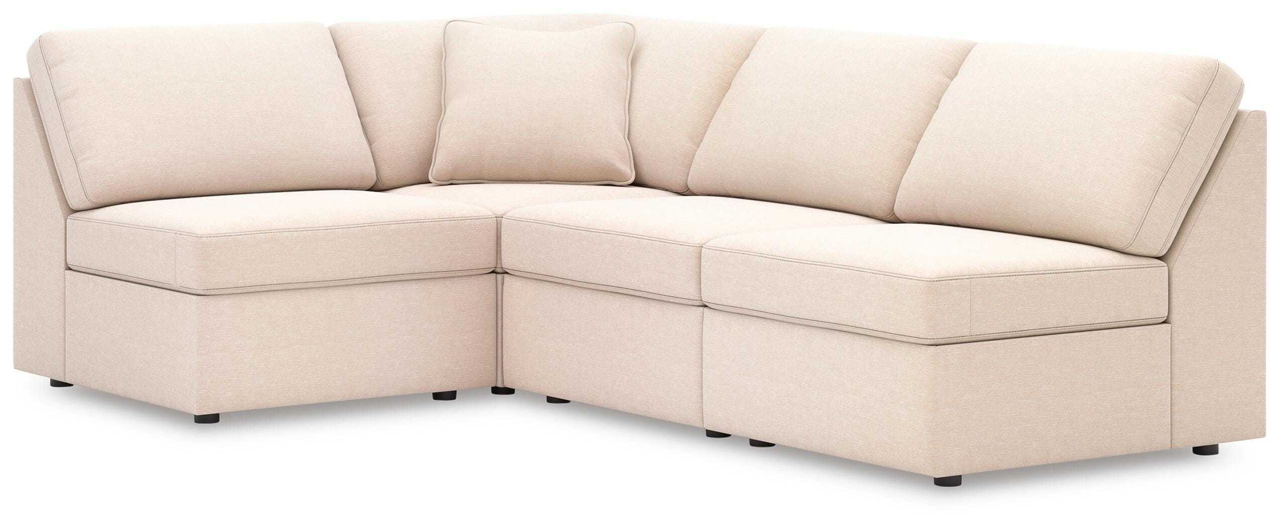 Hoover Furniture Outlet - Ashley Furniture - Modmax 4-Piece Sectional - 4-Piece Sectional / Oyster - 92103S71