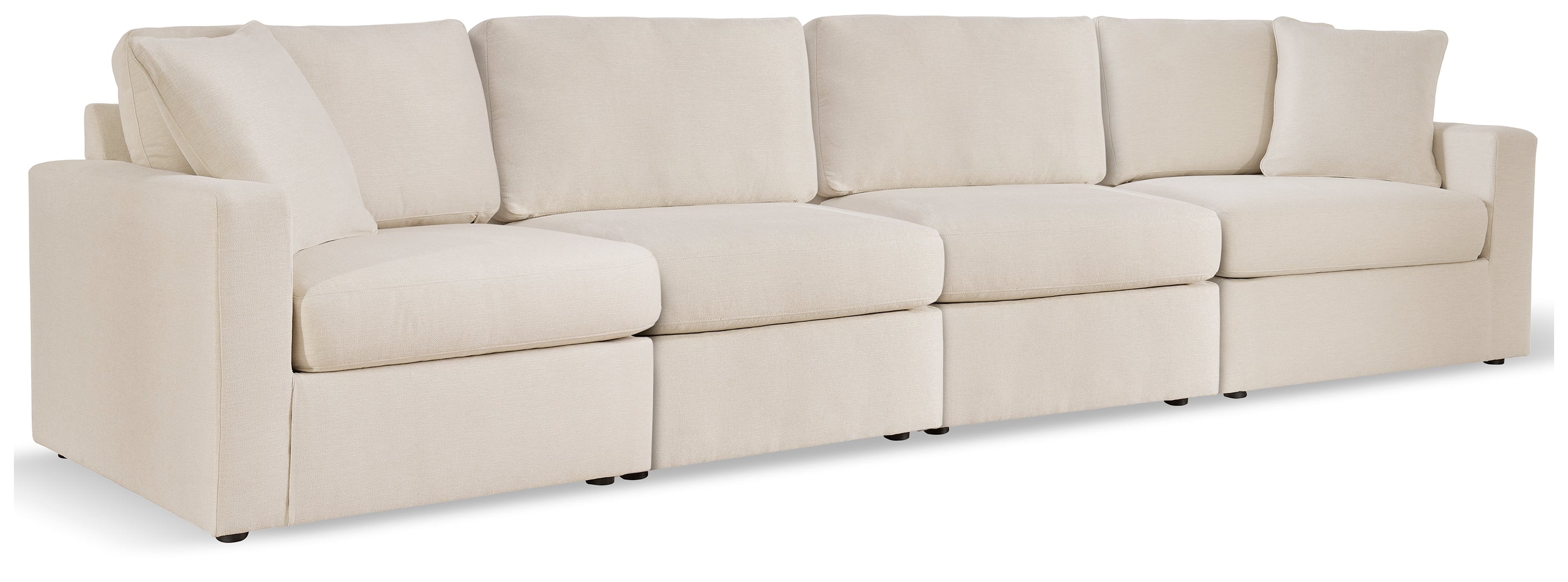 Hoover Furniture Outlet - Ashley Furniture - Modmax 4-Piece Sectional - RAF 4-Piece Sectional / Oyster - 92103S10