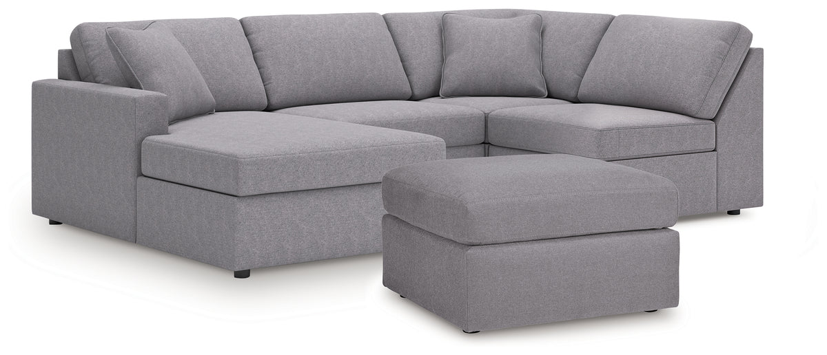 Hoover Furniture Outlet - Ashley Furniture - Modmax 4-Piece Sectional and Oversized Accent Ottoman - 4-Piece Sectional and Oversized Accent Ottoman - 92104U27