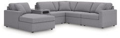 Hoover Furniture Outlet - Ashley Furniture - Modmax 6-Piece Sectional with Audio System and Chaise - RAF 6-Piece Sectional with Audio System and Chaise - 92104S50