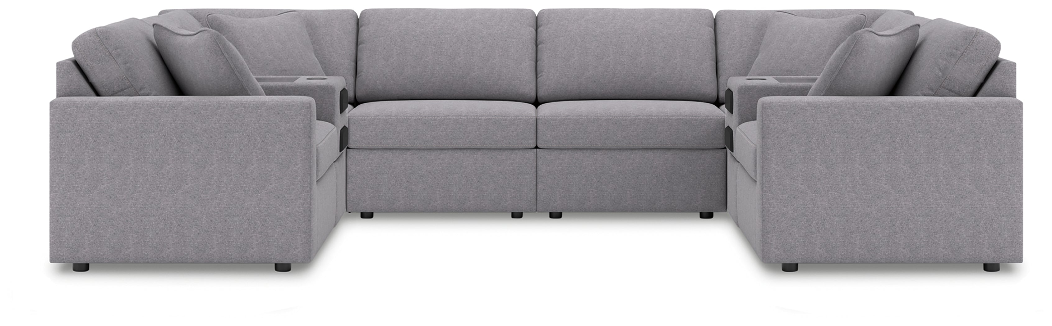 Hoover Furniture Outlet - Ashley Furniture - Modmax 8-Piece Sectional - 8-Piece Sectional / Granite - 92104S72