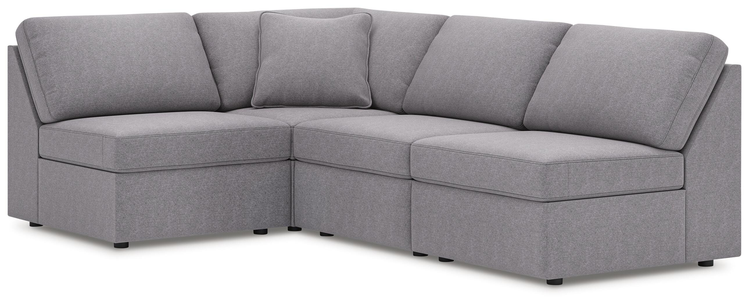 Hoover Furniture Outlet - Ashley Furniture - Modmax 4-Piece Sectional - 4-Piece Sectional / Granite - 92104S71