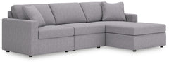 Hoover Furniture Outlet - Ashley Furniture - Modmax 3-Piece Sectional with Chaise - RAF 3-Piece Sectional with Chaise / Granite - 92104S18