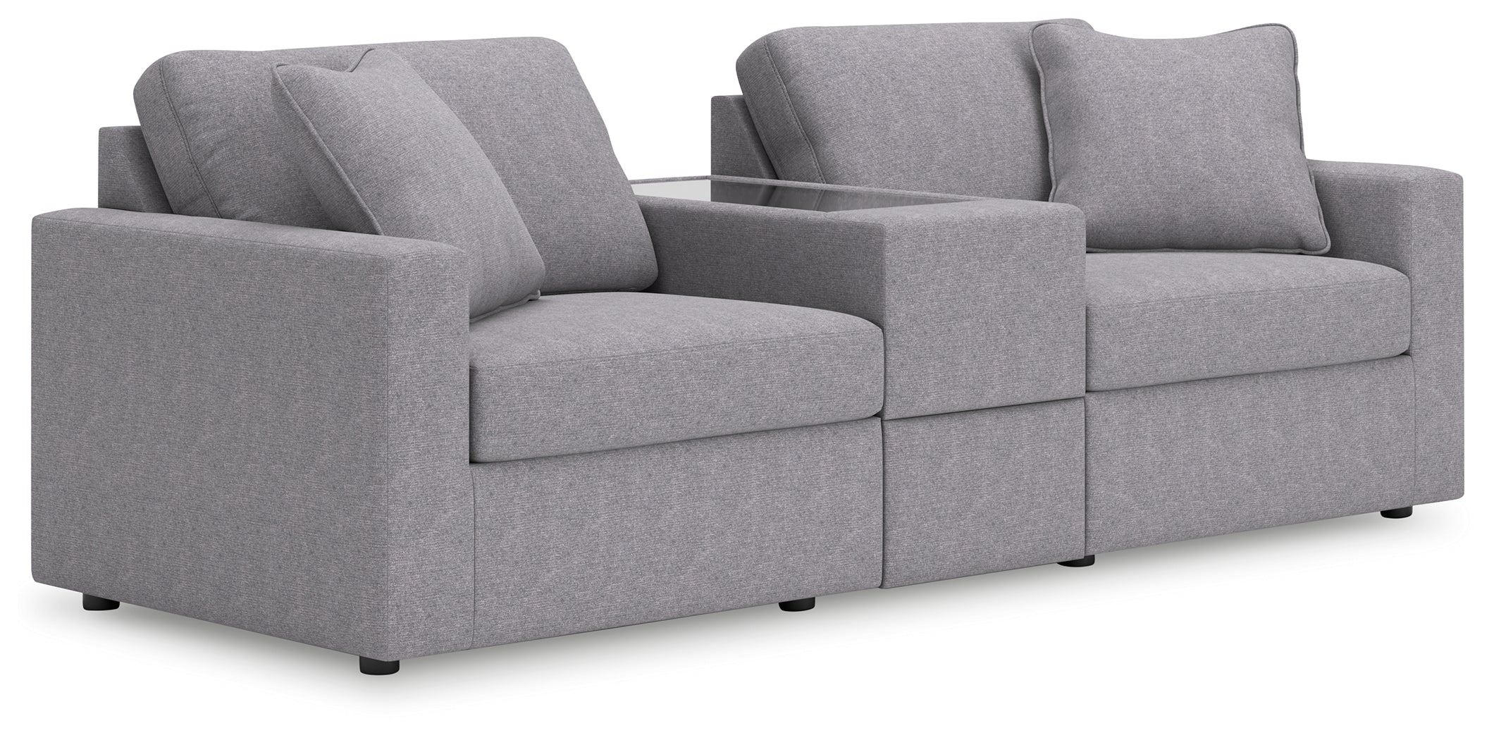 Hoover Furniture Outlet - Ashley Furniture - Modmax 3-Piece Sectional - RAF 3-Piece Sectional / Granite - 92104S3