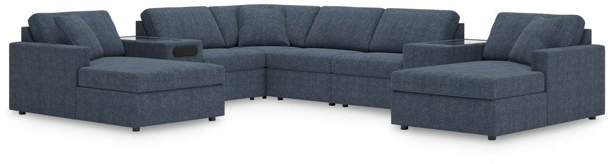 Hoover Furniture Outlet - Ashley Furniture - Modmax 8-Piece Sectional with Chaise - RAF 8-Piece Sectional with Chaise / Ink - 92121S31
