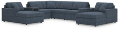 Hoover Furniture Outlet - Ashley Furniture - Modmax 8-Piece Sectional with Chaise - RAF 8-Piece Sectional with Chaise / Ink - 92121S31