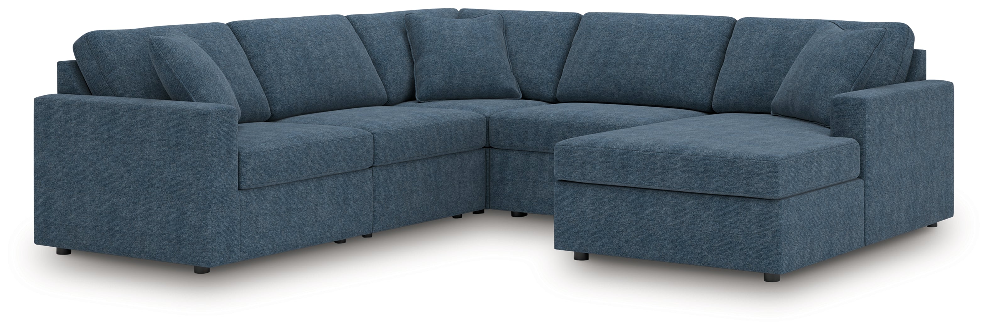 Hoover Furniture Outlet - Ashley Furniture - Modmax 5-Piece Sectional with Chaise - RAF 5-Piece Sectional with Chaise / Ink - 92121S68