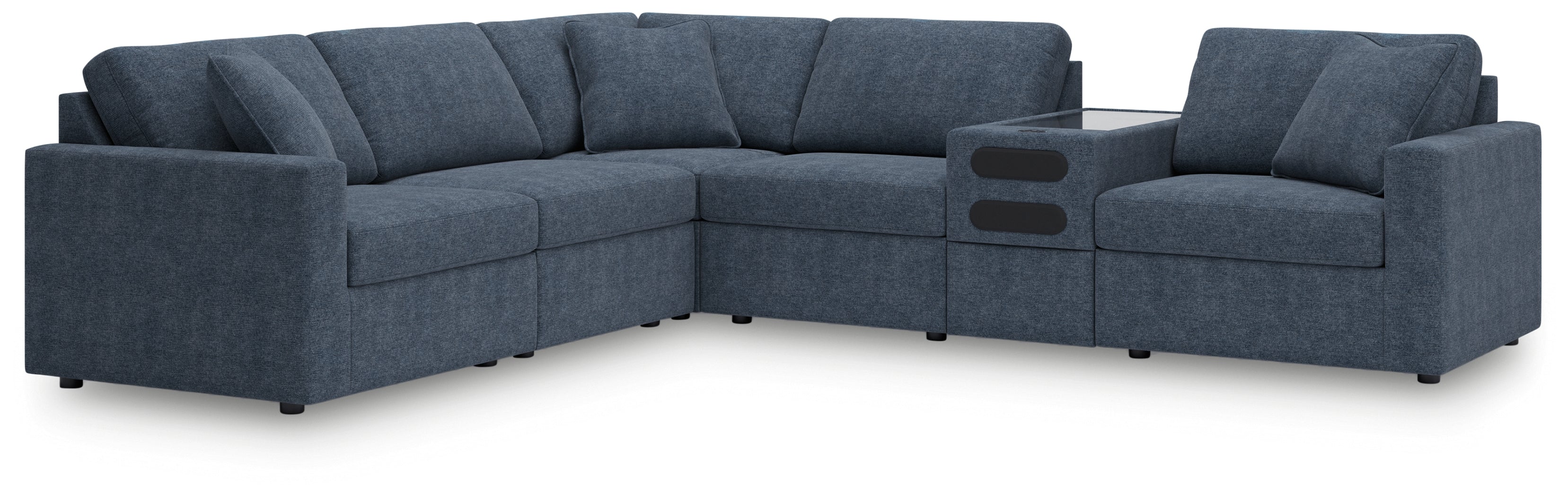 Hoover Furniture Outlet - Ashley Furniture - Modmax 6-Piece Sectional - RAF 6-Piece Sectional / Ink - 92121S14
