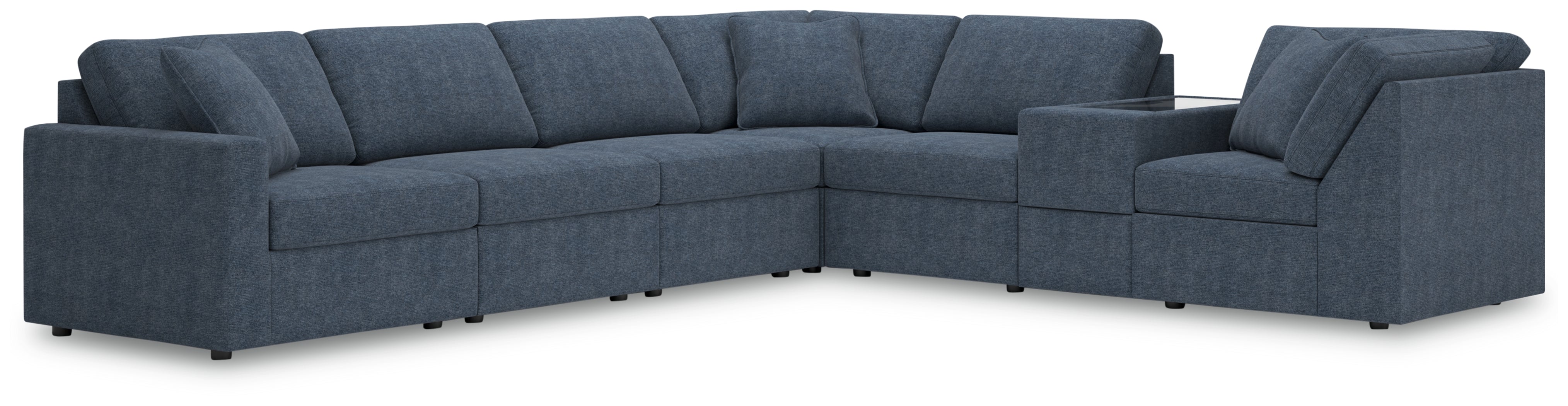 Hoover Furniture Outlet - Ashley Furniture - Modmax 7-Piece Sectional - RAF 7-Piece Sectional / Ink - 92121S33