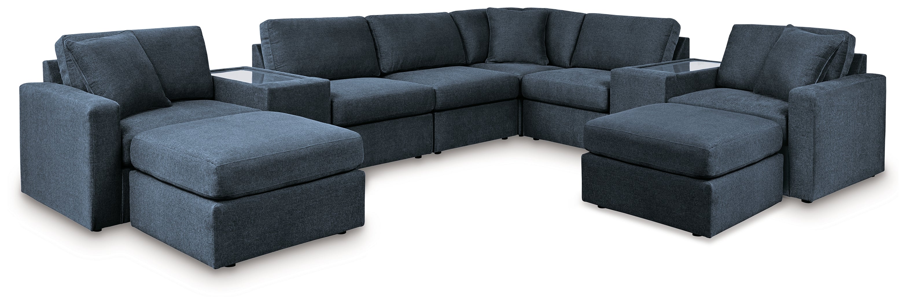 Hoover Furniture Outlet - Ashley Furniture - Modmax 6-Piece Sectional and 2 Ottomans - 6-Piece Sectional and 2 Ottomans - 92121U5