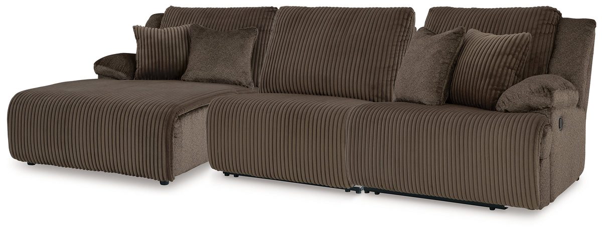 Hoover Furniture Outlet - Ashley Furniture - Top Tier 3-Piece Reclining Sofa Chaise Sectional - 3-Piece Reclining Sofa Chaise Sectional - 92705S11