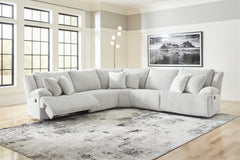 Hoover Furniture Outlet - Ashley Furniture - Top Tier 5-Piece Reclining Sectional - 5-Piece Reclining Sectional / Alloy - 92706S3