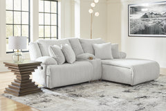Hoover Furniture Outlet - Ashley Furniture - Top Tier 3-Piece Reclining Sectional Sofa with Chaise - 3-Piece Reclining Sectional Sofa with Chaise / Alloy - 92706S4