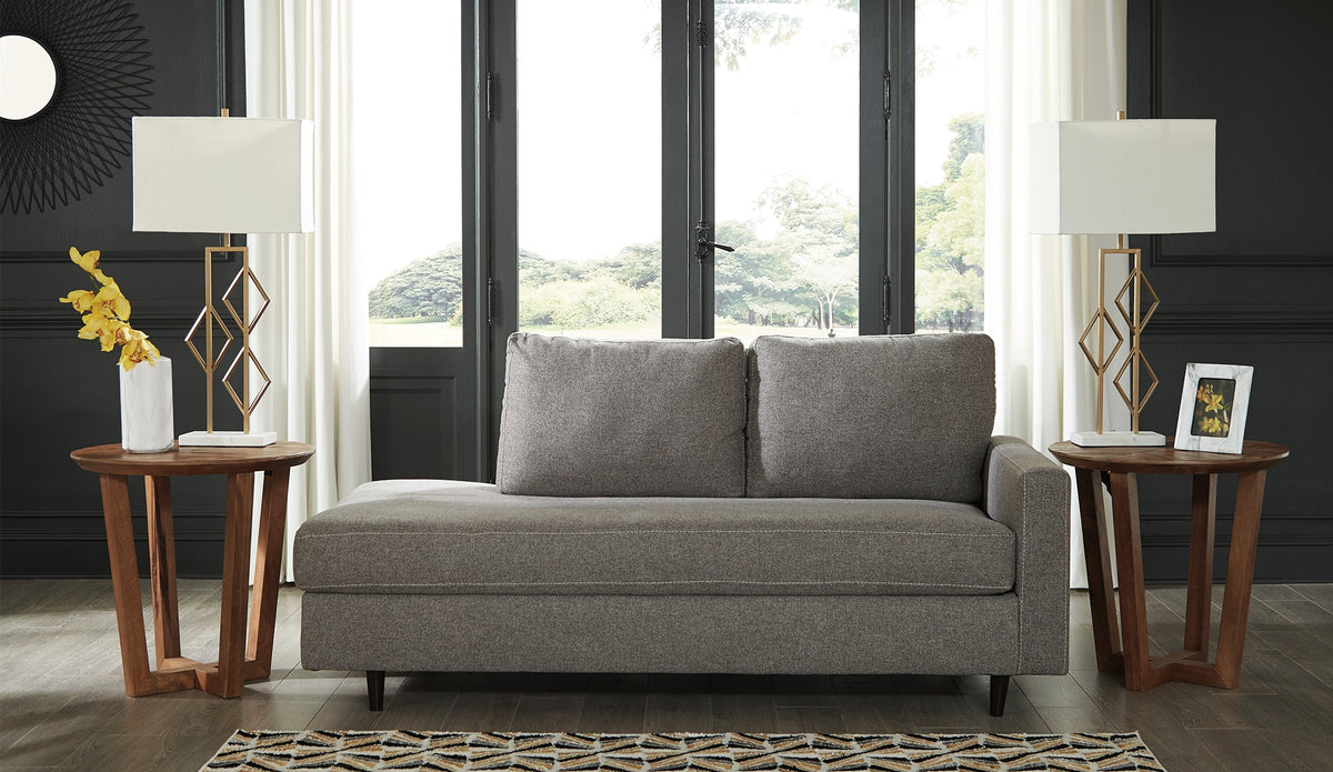 Hoover Furniture Outlet - Ashley Furniture - Lyman Right-Arm Facing Corner Chaise - RAF Corner Chaise / Graphite - 9330317