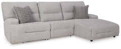 Hoover Furniture Outlet - Ashley Furniture - Acklen Place 3-Piece Power Reclining Sectional - 3-Piece Power Reclining Sectional - 93605S6