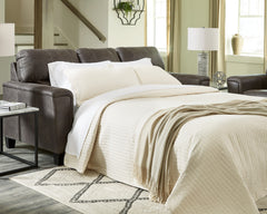 Hoover Furniture Outlet - Ashley Furniture - Navi Queen Sofa Sleeper - Queen Sofa Sleeper / Smoke - 9400239