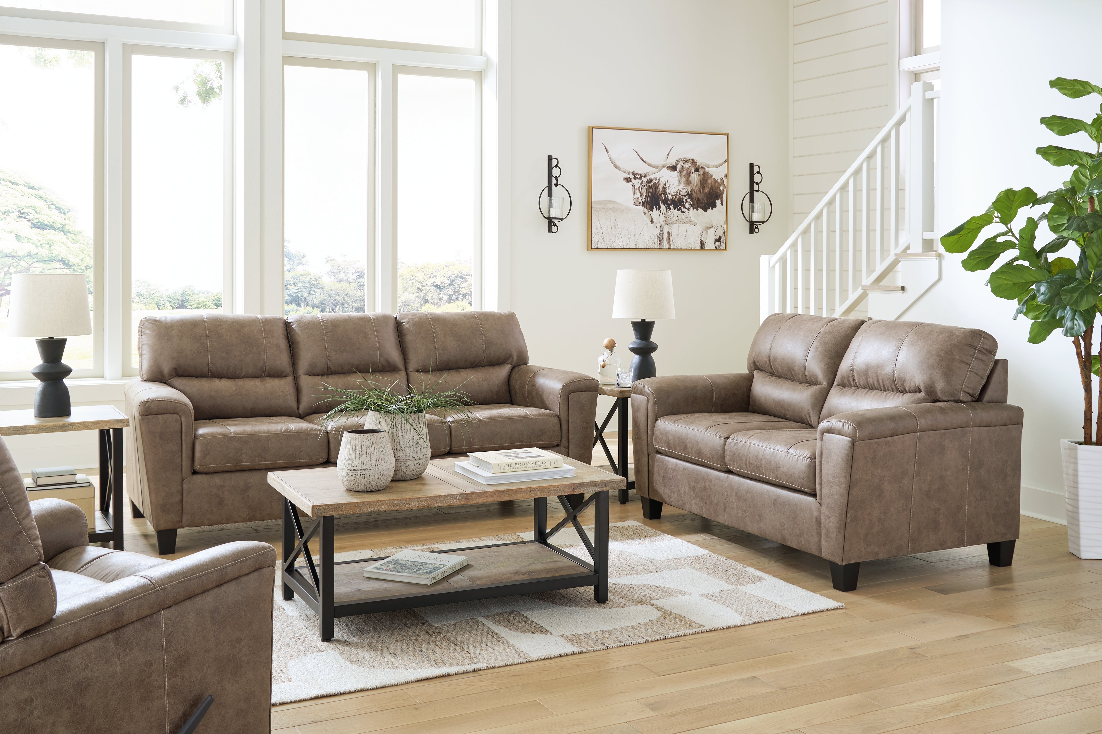 Hoover Furniture Outlet - Ashley Furniture - Navi Sofa, Loveseat and Recliner - Sofa, Loveseat and Recliner - 94004U2